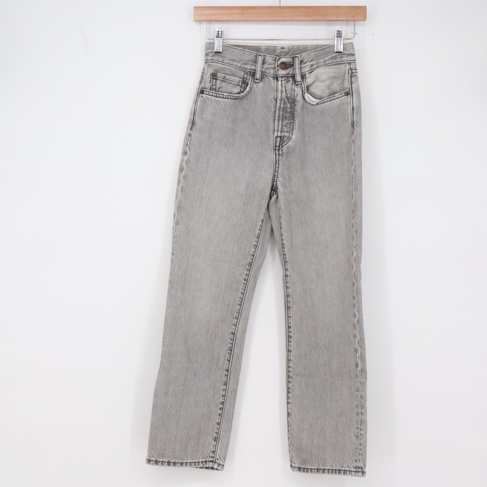 Acne Studios Jeans Womens 23/30 Mece Worn Grey Straight Leg High Rise Excellent